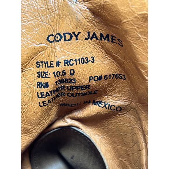 Cody James Men's Western Boot Round Toe Rc1103-3 Size 10.5D - Picture 9 of 9